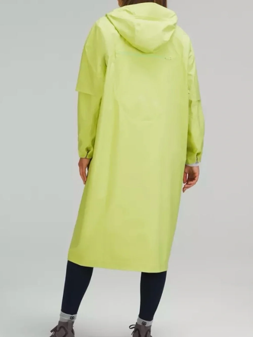 lululemon athletica Neon Lime Hooded Rain Jacket